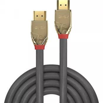 Cabo HDMI Ultra High Speed Lindy 5m, Gold Line, 5 m, HDMI Tipo A (Standard), HDMI Tipo A (Standard), Cinzento
