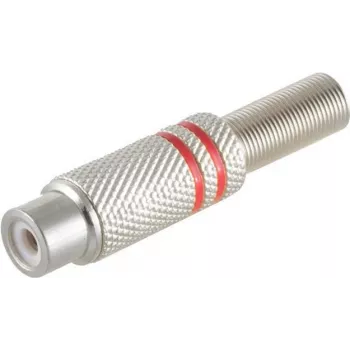 Conector fêmea Cinch ShiverPeaks 52001-R metal, 6 mm, vermelho