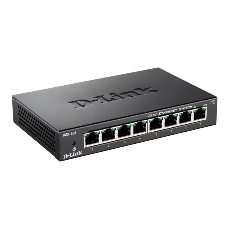 D-Link DES-108 preto