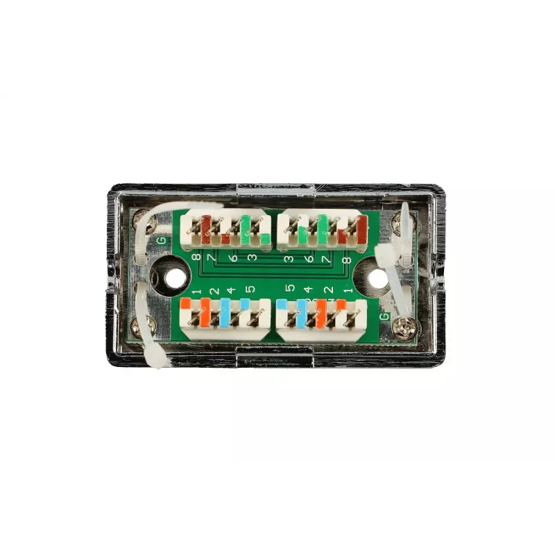 Caixa de ligação Extralink CAT5E STP, Barrel, conector, prateado