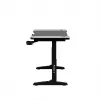 Secretária gaming huzaro Hero 3.6 — retangular 1400×600 mm, altura ajustável 560–790 mm, preto, pernas em H, tampo de 15 mm