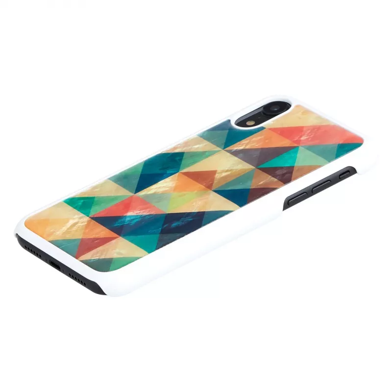iKins Mosaic capa branca para iPhone XR, K1713H