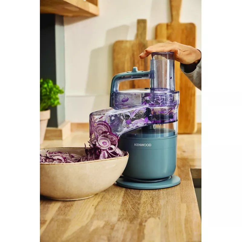 Robot de cozinha Kenwood FDP23.140GY MultiPro Go — picadora compacta portátil, cinzento