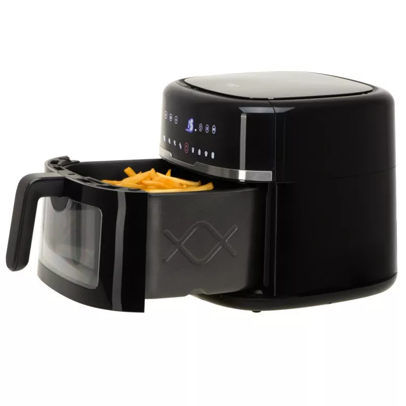 Adler AD 6318 fritadeira de ar, 8 l, 2500 W, ecrã LCD, 9 programas, preta