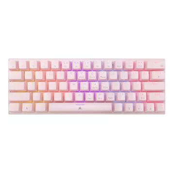 Teclado mecânico para gaming White Shark Wakizashi GK-002421V2 rosa layout US-Blue