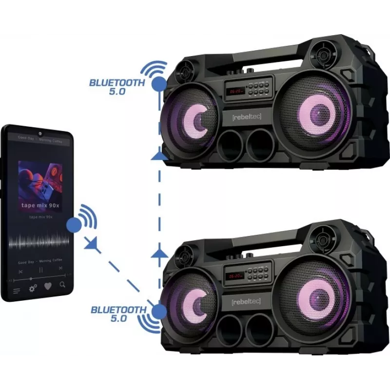 Altifalante Bluetooth Rebeltec SoundBOX 465 preto