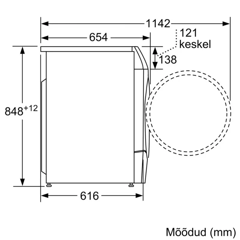 Máquina de lavar e secar roupa Bosch WNC254ARSN 10,5 kg / 6 kg 1400 rpm cinzento