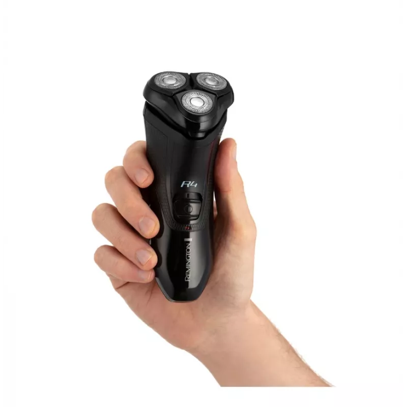 Máquina de barbear rotativa Remington R3600 preta a pilhas 40 min