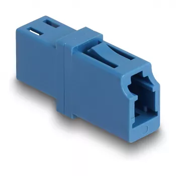 DeLOCK acoplador de fibra ótica LC simplex fêmea para LC simplex fêmea UPC azul