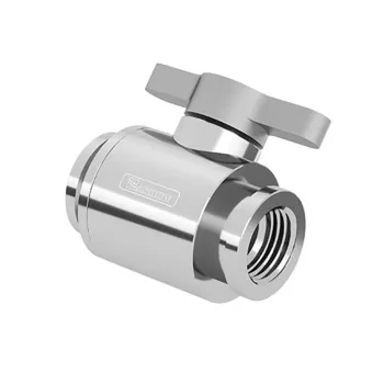 Válvula de esfera Barrow TLQFS-V1 s s 10 mm G1/4 prateada – válvula de corte para refrigeração líquida