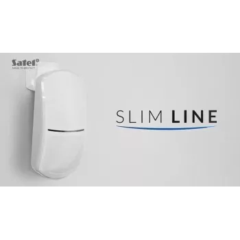 Sensor de movimento PIR SATEL slim-PIR-PET 5 — detetor passivo de infravermelhos imune a animais de estimação, modelo interior compacto