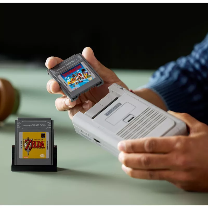 LEGO conjunto de construção design retrô Game Boy 72046 – réplica detalhada, suporte de exposição