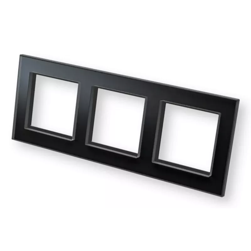 eQ-3 Homematic IP 162150A1 Moldura de vidro, tripla, preto