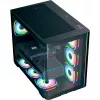 Caixa para PC torre AEROCOOL P500C EVO-G-BK-v1 com 2 painéis laterais em vidro temperado, preto