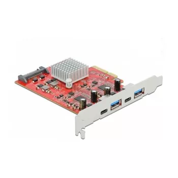 Placa de expansão DeLOCK PCI Express x4 para USB 10 Gbit/s 2x Type-A 2x Type-C
