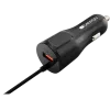 Carregador de automóvel CANYON C-033 2,4A/USB-A com conector Lightning integrado preto