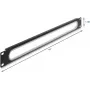 Passa-cabos para rack DELOCK 67275 19 polegadas 1U com proteção de bordos, preto