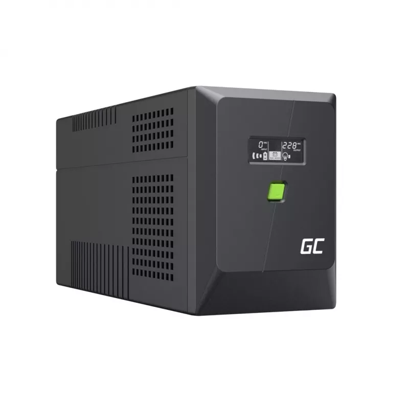 Unidade de alimentação ininterrupta Green Cell UPSLP1400 2 kVA 1400 W 4 saídas AC, 2×12 V 9 Ah baterias