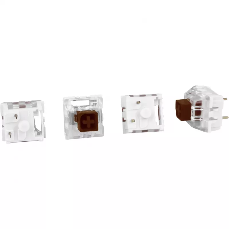 Conjunto de interruptores Kailh Box Brown, interruptores castanho/transparente, 35 peças