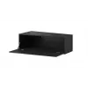 Suporte de TV Cama Meble VIGO SLANT '90' – 900×400×300 mm, tampo preto (aglomerado), estrutura preta, brilhante