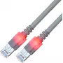 Cabo patch LED EasyLan saCon DualBoot S/FTP Cat.6 0,5m cinzento - rede - FTP