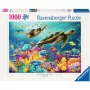 Puzzle Ravensburger Mundo Submarino Azul 1000 peças, jovens/adultos, formato standard