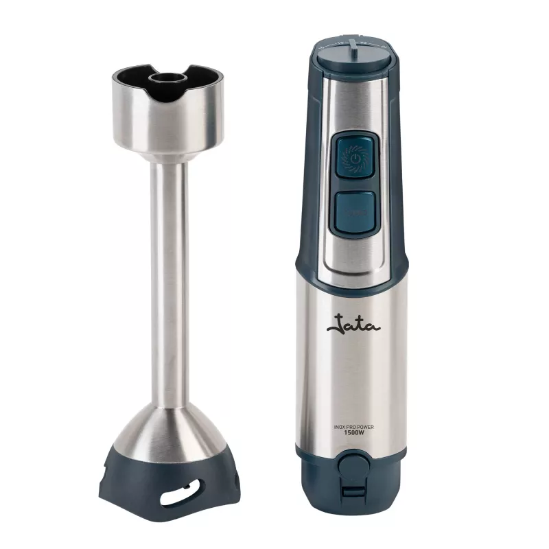 Jata JEBT1854 varinha mágica, 1500 W, 14500 rpm, lâminas de aço inoxidável, Turbo, aço inoxidável / cinzenta