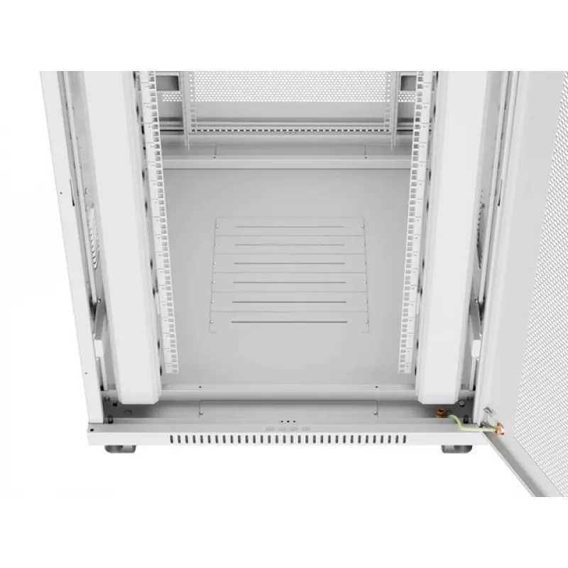 ARMÁRIO RACK DE CHÃO 19 27U 800X1000 CINZENTO PORTA PERFURADA LCD LANBERG (embalagem plana)