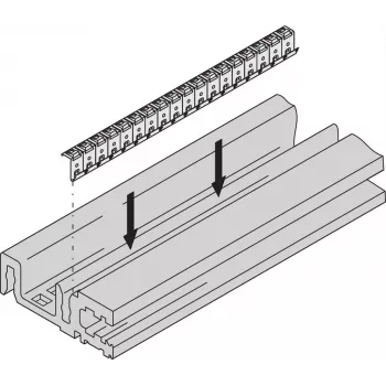 Schroff 24560245 Vedação CEM para placa de cobertura e calha de módulo, aço inoxidável, 84 TE, 10 unid.