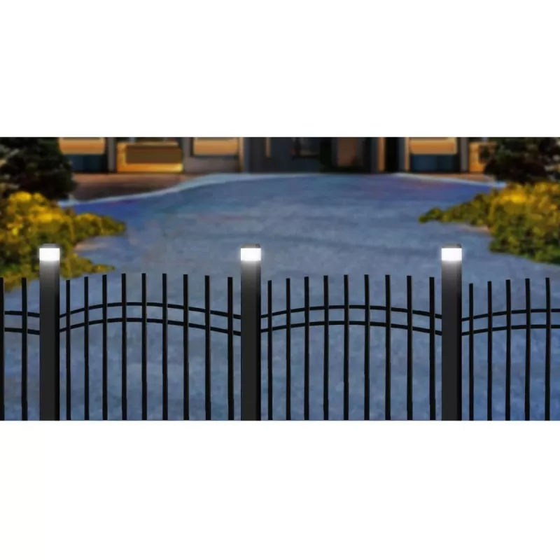GB128 Lâmpada solar LED para postes de vedação e jardim, Preto - Verde Azul