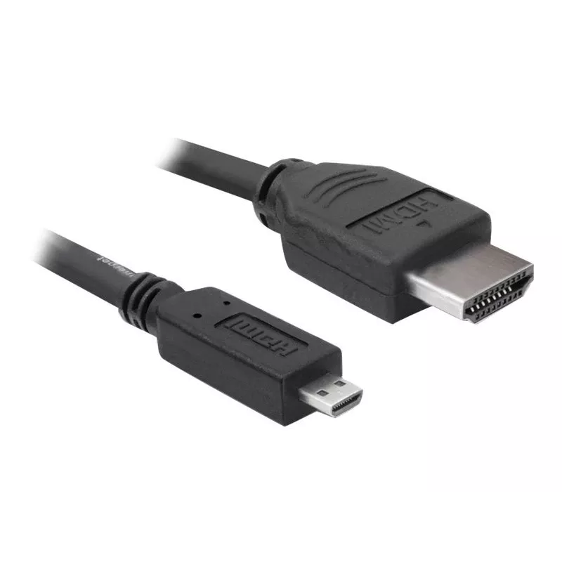 DeLOCK - Cabo de vídeo / áudio - HDMI - 32 AWG - HDMI, 19 pinos (M) - 19 pinos Micro-HDMI (M) - 3 m (82663)