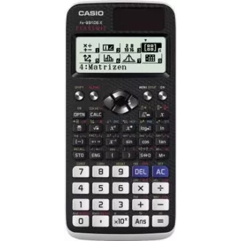 Casio FX-991DE X - secretária - calculadora científica - pilha/solar - preta