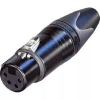 Neutrik conector fêmea XLR, reto número de polos: 4 preto NC4FXX-B 1 unid. (NC4FXX-B)