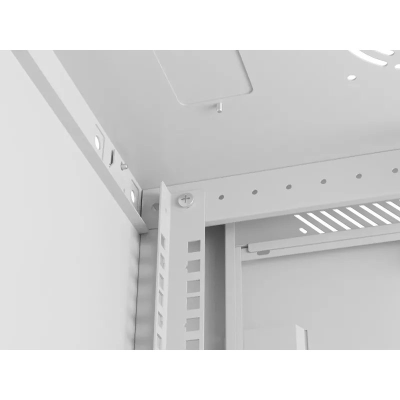 Armário rack 19 polegadas 6U 600x600 cinzento perfurado
