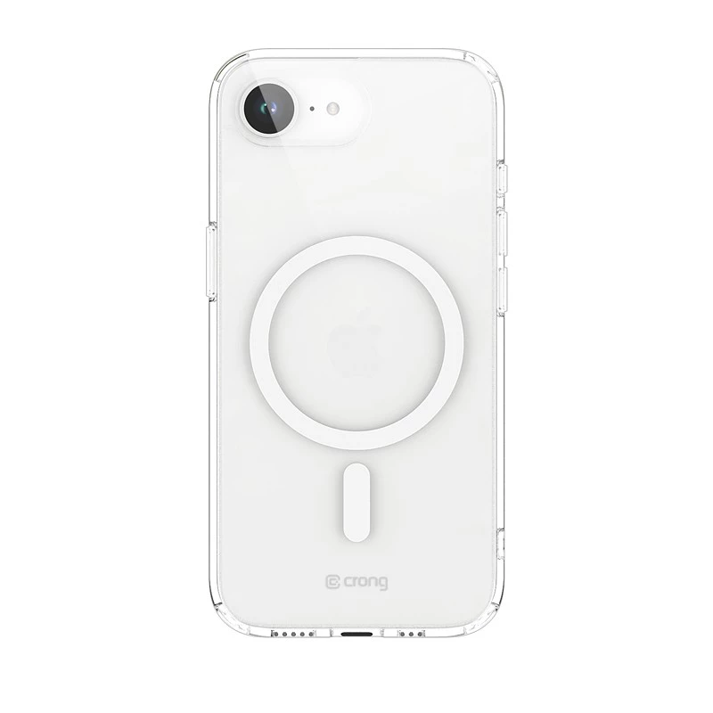 Capa transparente MagSafe Crong para iPhone 16e – capa de proteção transparente, compatível com MagSafe