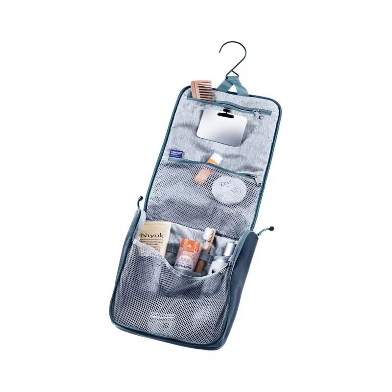 Bolsa de higiene Deuter Wash Center II — conjunto de higiene de viagem compacto, cor ink/atlantic