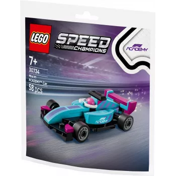 30734 Speed Champions F1 ACADEMY Mini-Auto, brinquedo de construção Polybag