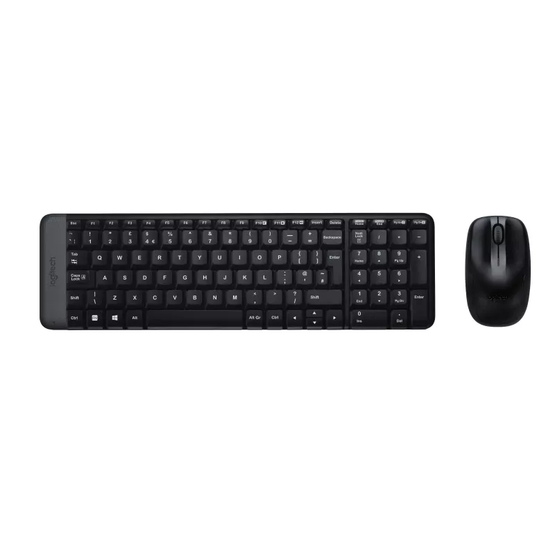 Wireless Combo MK220, sem fios, RF Wireless, QWERTZ, preto, rato