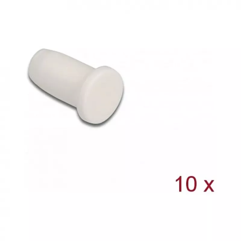 Tampa antipoeira para fibra ótica DeLOCK 86846 10 unidades branco