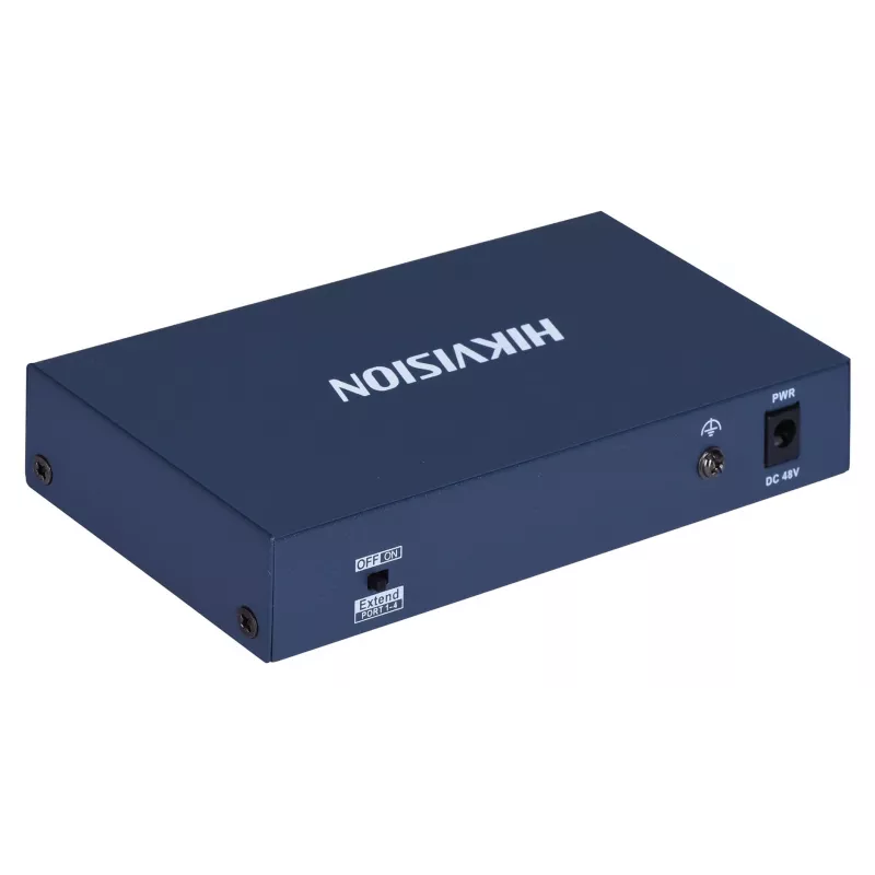 Ligações de rede Hikvision DS-3E0106HP-E não gerido Fast Ethernet (10/100) com suporte PoE azul
