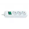 Régua de tomadas Brennenstuhl Eco-Line com interruptor [3 tomadas, branca, 5 m]