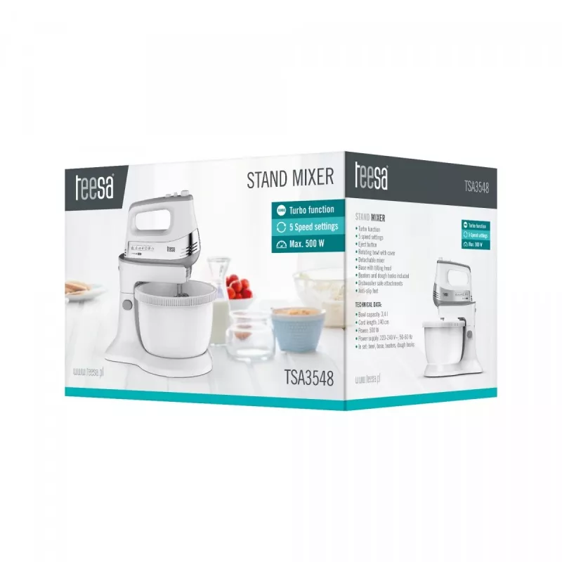 Batedeira manual com taça rotativa 500W
