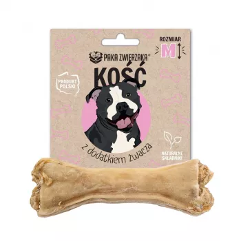 Osso petisco para cães PAKA ZWIERZAKA M 12 cm, 55 g — com estômago, sem cereais, hipoalergénico