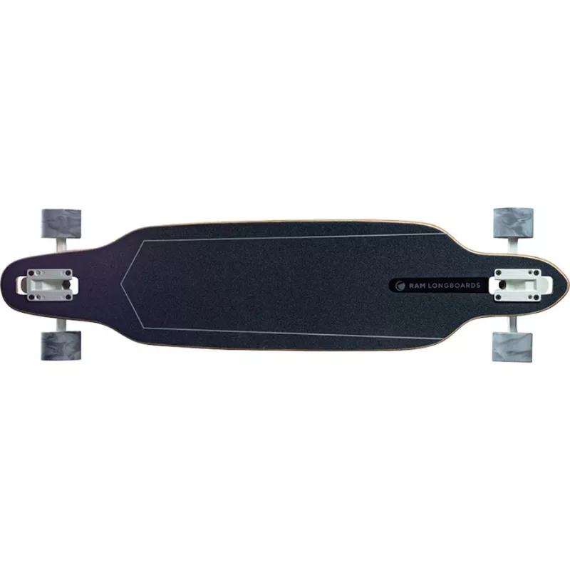 Prancha de skate RAM Solitary Blanc de blanc — prancha RAM, acabamento branco/cinzento