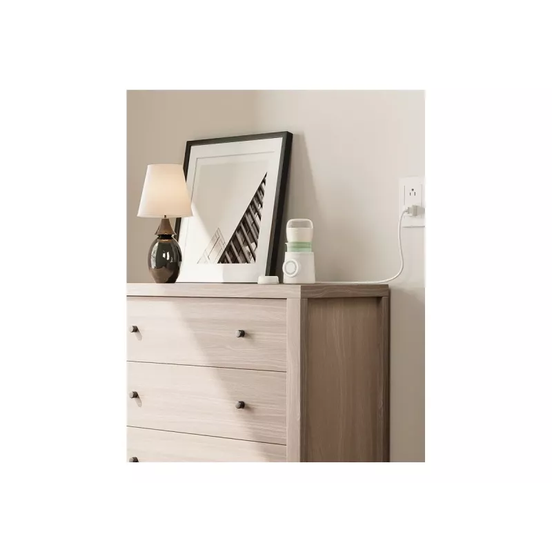 Aquecedor de biberões Momcozy MW003-WH12BA-A — bateria 80W, controlo tátil, verde/transparente/branco