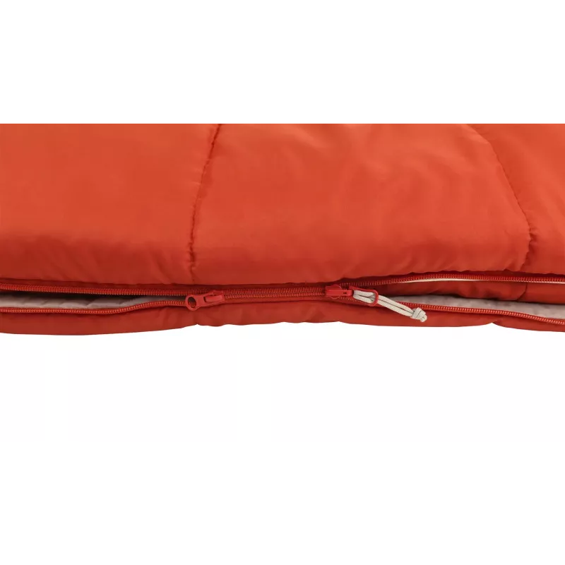 Saco de dormir Outwell Contour Lux retangular para adultos, poliéster, 2200×850 mm, altura máx. do utilizador 190 cm, vermelho