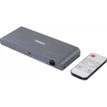 Comutador HDMI SpeaKa Professional SP-HSW-250 5 portas compatível com Ultra HD 3840 x 2160 píxeis (SP-9097444)