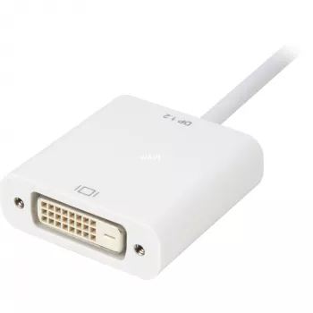 Cabo adaptador DisplayPort para DVI Sharkoon 0,15 m branco — DisplayPort 1.2 para DVI