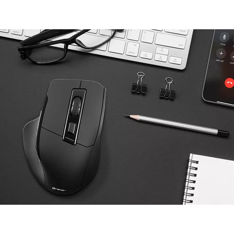 Rato Tracer Cozy mão direita RF Wireless ótico 1600 DPI