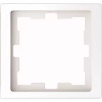 Placa de parede / tampa de interruptor Merten MEG4010-6535, branco, termoplástico, sem parafusos, uma peça